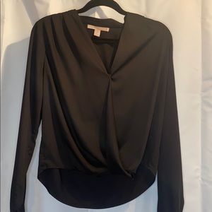 Long sleeve silk blouse